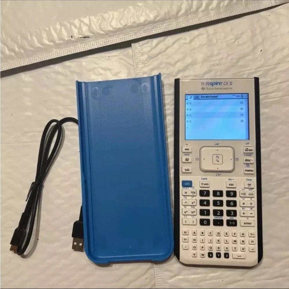Texas Instruments TI Nspire CX Ii Cas Graphing Calculator charger And Cover ONL